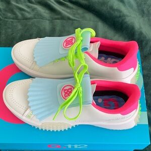 G/FORE White and Neon Pink Golf Shoe,new 8 1/2 run short retail $225